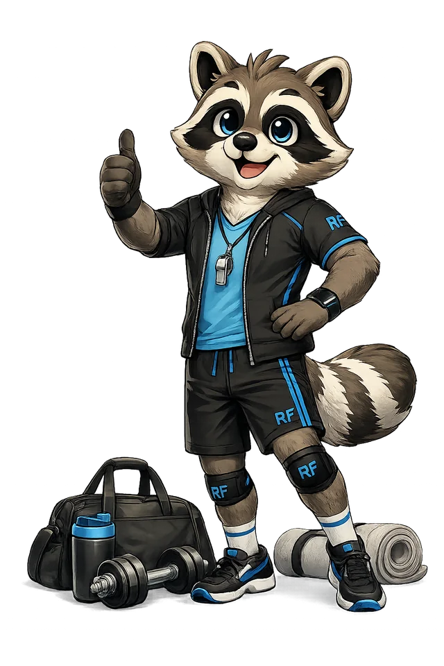 Mascotte PlayBook en tenue de coach